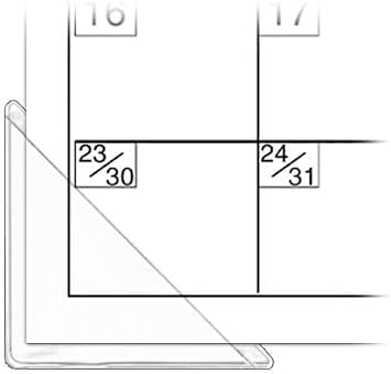 StoreSMART - Calendar Corners - Clear Plastic - 4 Pack - NON-ADHESIVE - PE1336DCL-4