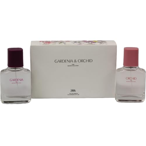 Zara Gardenia & Orchid Perfume for Women Eau de Parfum Set 2 x 30ML 1.0 FL. OZ. Luxurious Floral & Fruity Fragrance with Coffee, Musk & Amber