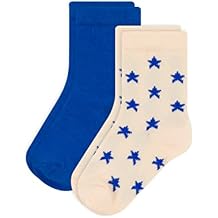Petit Bateau BABIES' COTTON JERSEY STARRY SOCKS - PACK OF 2 SIZES 15/18-23/26