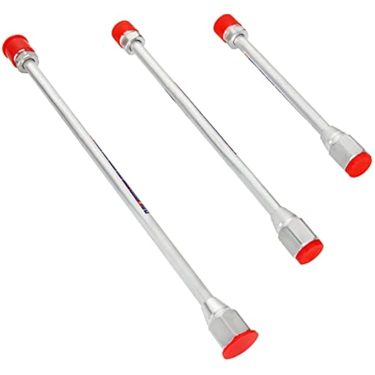JMIATRY 3 Packs Airless Paint Sprayer Extension, 3 Size Paint Sprayer Extension Wand with Red Guard, Paints Sprayers Extensions Pole for Airless Sprayers 8 inch  12 inch  15 inch