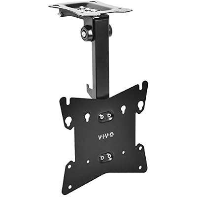 VIVO Black Manual Flip Down Mount Folding Pitched Roof Ceiling Mounting for Flat TV & Monitors 17 to 37 MOUNT-M-FD37B