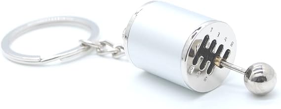 GT//Rotors Six Speed Manual Transmission Shift Gearbox Automotive Part Car Keychain Key Ring (Silver)