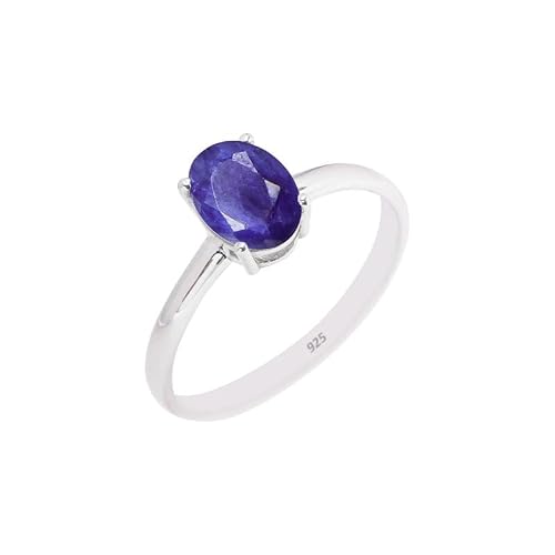 Natural Gemstone Ring, 925 Sterling Silver Ring Handmade Statement Ring For Women and Girls, Minimalist Gemstone Ring Engagement, Unique Christmas Jewelry Gift For, Promise Ring Size US