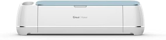 Cricut Maker in Blue & Digital Content Library Bundle - Smart Cutting Machine - Cuts 300+ Materials, Home Decor & More, Bluetooth Connectivity, Compatible with iOS, Android, Windows & Mac