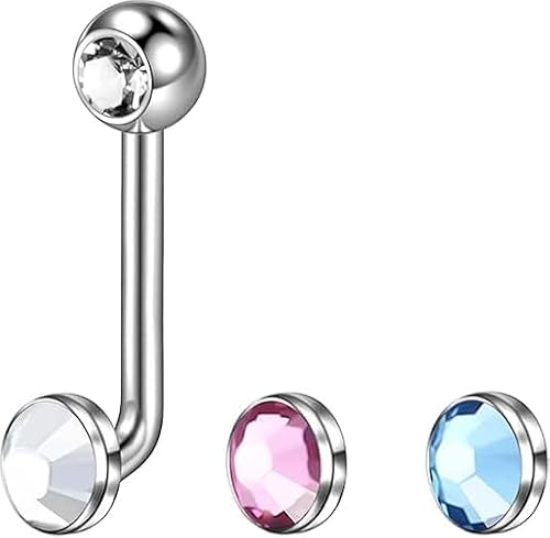 Xpircn 14G Titanium Christina Piercing Barbell VCH Piercing Jewelry for Women Genital Jewelry Vertical Hood