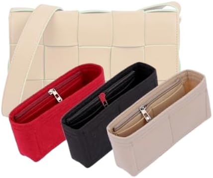 Bag Organizer for Bottega Veneta Cassette Bag (23L x 15H x 5.5D cm) (Beige, Style A)