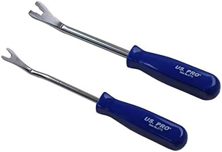 US PRO 2pc Car Door Trim Remover & Interior Trim Clip Popper 6779, Blue