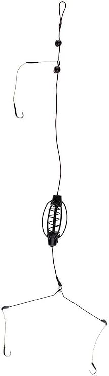 Carp Fishing Feeder Baits Cage, Spring Fish with Holder, Sinkers Feeder Tackle Sinkers Weights Inline Methods Fishing Tackle Baits Cage Hook Rigs Set Accessories