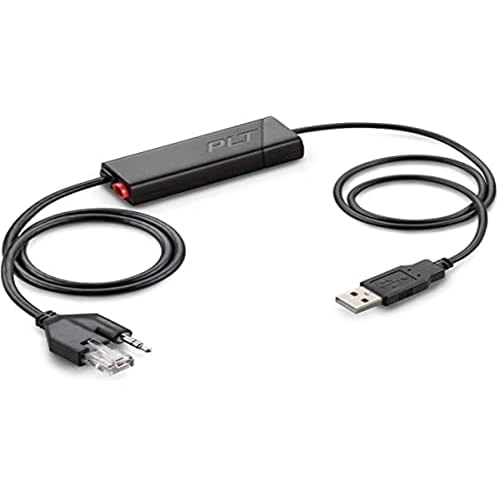 Plantronics - Electronic Hook Switch APU-76 Poly - Cable for DECT and 900 MHz Headset - One Touch Call Control