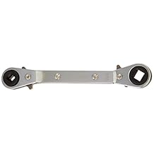 Hilmor 1839043 Offset Service Wrench, 1/4" x 3/16" Square, 3/8" x 5/16" Square - HVAC Ratchet Wrench