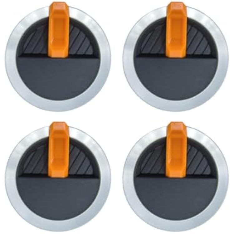 Orange Knob for Walmart Blackstone Griddle,Control Knob for Most Expert Grill Propane Gas Grill,4-Pack