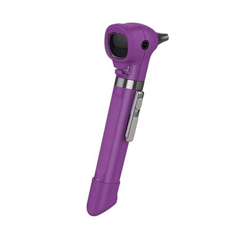 Pocket LED Fiber-Optic Otoscope with AA Battery Handle Purple