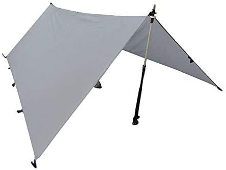 LiteOutdoors Silnylon Tarp - 16.9 Oz. 10' x 12' - Ultralight Backpacking Tarp or Hammock Shelter (Grey, 10' x 12')