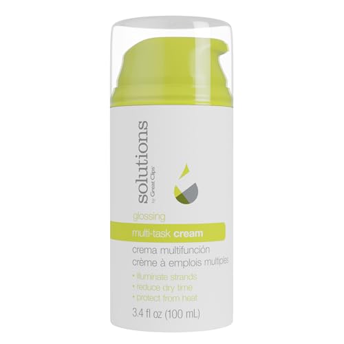 GREAT CLIPS Solutions Glossing Multi-Task Cream, 3.4oz | Taming Frizz & Fly-aways | Smooths & Softens Hair