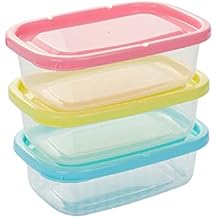 4pcs 200ml Plastic Preservation Box Kitchen Lunch Box Sealed Box Refrigerator Microwave (Random Color)