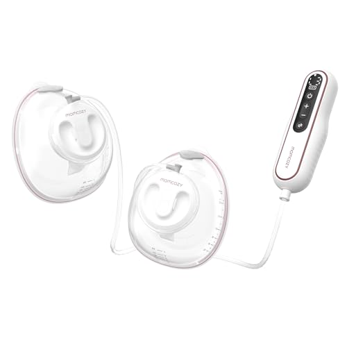 Momcozy Hands Free Breast Pump, Potent Wearable Pump with Low Noise Painless, Portable