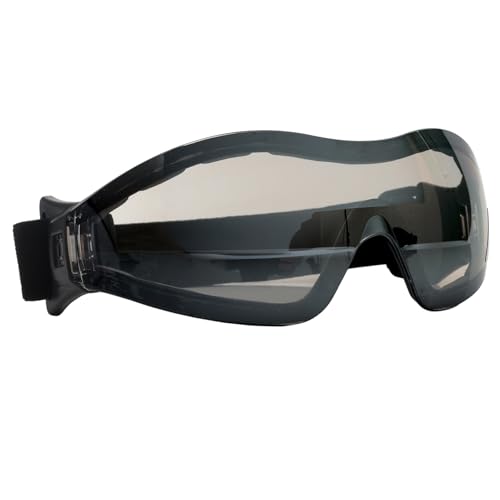 BISON LIFE Mirage Vented Safety Goggles with Adjustable Elastic Band & Protective Pouch, UV Protection Eye Goggles for Outdoor Activities, Mirror, Dustproof Glasses for Men & Women 1 Pack