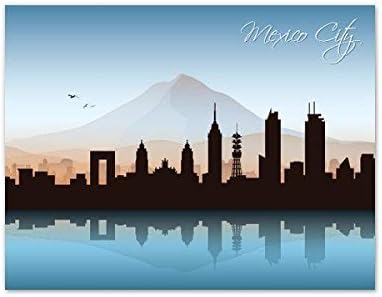 Carframes18 Mexico City Skyline Vinyl Sticker - Car Window Bumper Laptop Bumper Sticker Decal