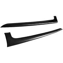 Side Skirts Compatible with 2006-2008 BMW E90 3 Series, AC Style Unpainted Black Polyurethane (PU) Exterior Side Skirt Extensions Splitter by IKON MOTORSPORTS, 2007