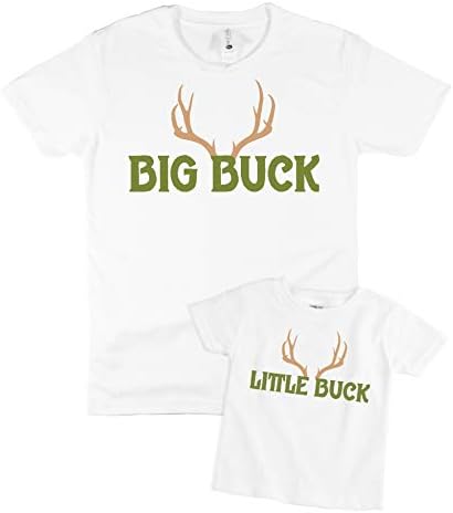 The Spunky Stork Father & Son Buck Antlers Hunting Buddy Matching Dad Shirt