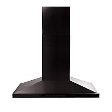 ZLINE 30" Convertible Vent Island Mount Range Hood in Black Stainless Steel (BSGL2iN-30)