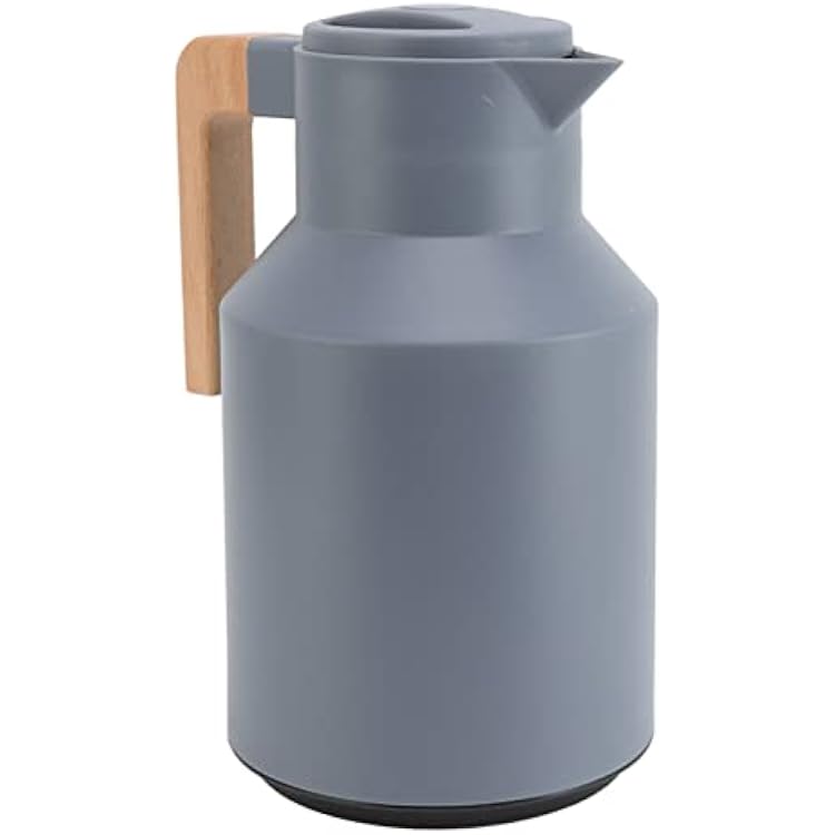 Thermal Coffee Carafe Double Wall Insulated Vacuum Flask Tea Water and Coffee Dispenser 1 Liter Gray