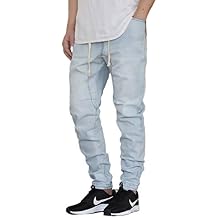 AIRNINE Men's Drop Crotch Denim Jogger Pants S-5XL