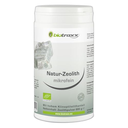 Biotraxx Zeolite Powder | Cleanse | Detox | Clinoptilolite 95% | 100% Pure | Natural- microfine Quality 600gr 21.6 OZ