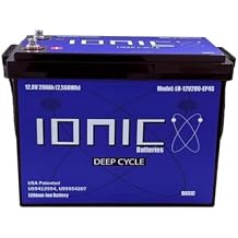 Ionic Lithium 12V 200Ah LiFePO4 Deep Cycle Battery (No Bluetooth) - Perfect for Bass Boats, Trolling Motors, Solar Energy Storage, RVs, Back-Up Power, and Off-Grid Applications