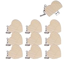 10 PCS USB2.0 16GB Flash Driver USB Memory Thumb Stick Wooden Heart Shape USB Stick (2.0 16GB, Heart Shape-1)