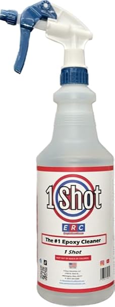 ERC #1 Epoxy Cleaner 1 Shot 32 oz Spray Bottle | Pre-Diluted & Ready-to-Use | Helps Remove Oil & Grime | No Haze or Sticky Residue | For Epoxy Floors |*Results depend on topcoat condition