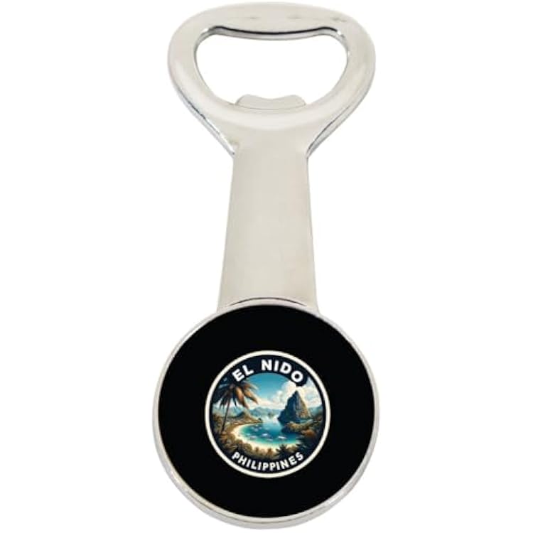 El Nido Philippines Souvenir Destination Magnetic Bottle Opener 2-Pack