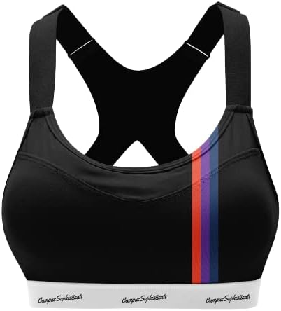 Women's Racerback Sports Bra - Backless Workout Top - Padded, Supportive, Fitness Exercise, Yoga & Gym
