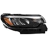 Headlight Assembly For 2022 2023 2024 Jeep Compass,Headlamp with Halogen+LED, Replacement Headlamp set,Direct Replacement,Prefect Match Original Vehicle (Right Passenger Side)