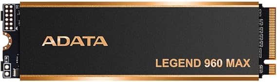 ADATA LEGEND 960 MAX - PCIe Gen4 x4 M.2 2280 Solid State Drive - Up to 7400/6800 MB/s Read/Write - High-Speed Gen4 Storage - Heatsink - Gamers & Creators - PC, Laptop & PS5 Compatible - ALEG-960M-1TCS