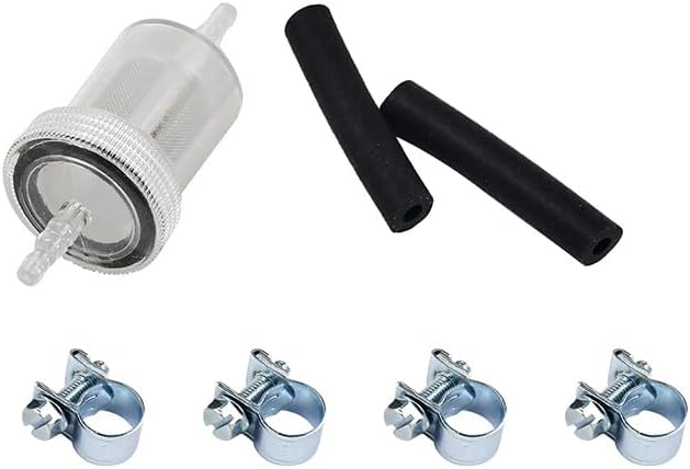 Inline Fuel Filter Kit 5mm 1319466A Compatible with Webasto Air Top Heaters Compatible with Eberspacher Fuel System 1319466A Fuel Filter Kit W/Clips Rubber Connections