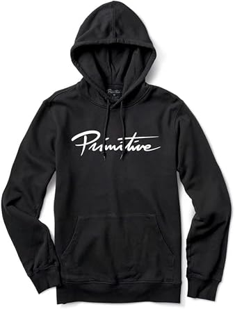 Primitive Nuevo Script Pullover Hoodie Sweatshirt Black (Black, XX-Large)