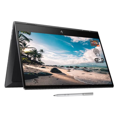 HP Envy x360 2-in-1 Laptop, 15.6 FHD Touchscreen, AMD Ryzen 5 5500U Processor, 32GB RAM, 512GB PCIe SSD, Webcam, SD Card Reader, HDMI, Backlit KB, Wi-Fi 6, Windows 11 Home, Stylus Pen Included