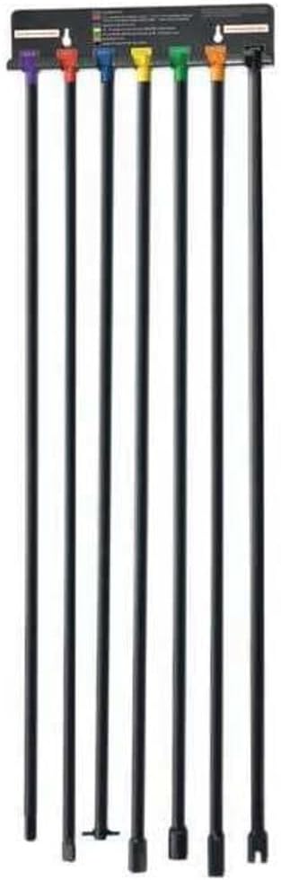 Steelman 7-Piece Spare Tire Retrieval Tool Kit, Lower and Raise Cradle-Suspended Tires, Flat, Pin, Hex, 12-mm Square, Slotted, 38-inch Square Heads