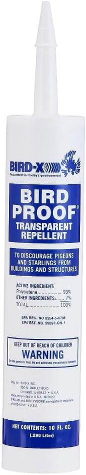 Bird-X Bird Proof Bird Repellent Gel-10 oz (290ml) Clear