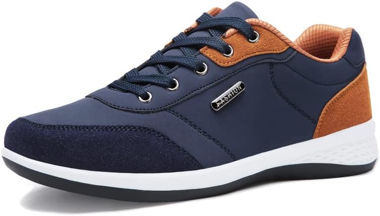 Mens Casual Shoes Fashion Sneakers Breathable Comfort Dress Non-Slip Low Top Walking Shoes for Male Size 7-12