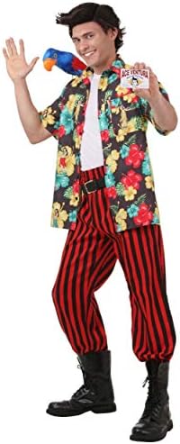 Adult Ace Ventura Pet Detective Costume & Wig - Funny 90s Movie Character Cosplay Outfits for Men