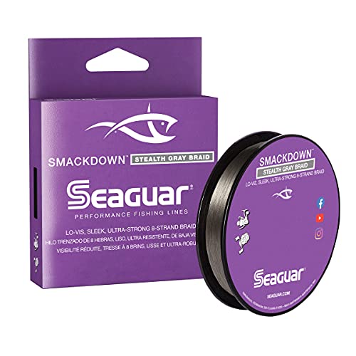 Seaguar Smackdown Low Visibility Braided Fishing Line, Stealth Gray, Multiple Sizes