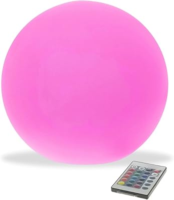 Modern Home LED Glowing Sphere wInfrared Remote Control 8 inch