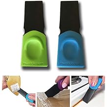 FusionBrands Thumb Scraper Tool, 2 Pack Save Your Manicure A Multi-Use Plastic Scraper, Ideal for Removing Price Stickers, Tags, Wax, Grime, Gum and More Nylon with Non-Slip Grip