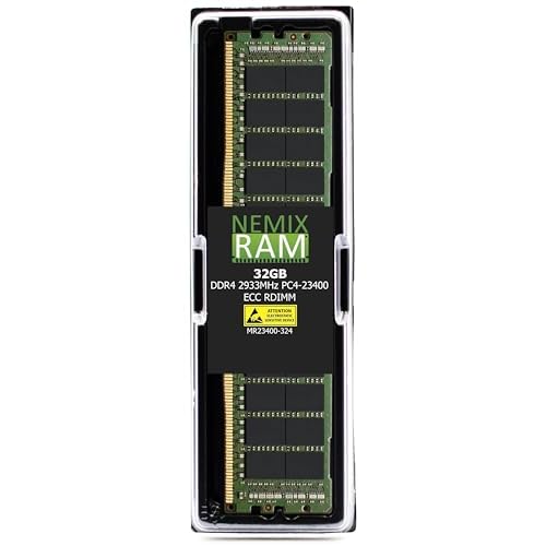 NEMIX RAM 32GB 1X32GB DDR4 2933MHZ PC4-23400 2Rx4 1.2V CL21 288-PIN ECC RDIMM Compatible with Supermicro MEM-DR432L-SL01-ER29 Registered Server Memory