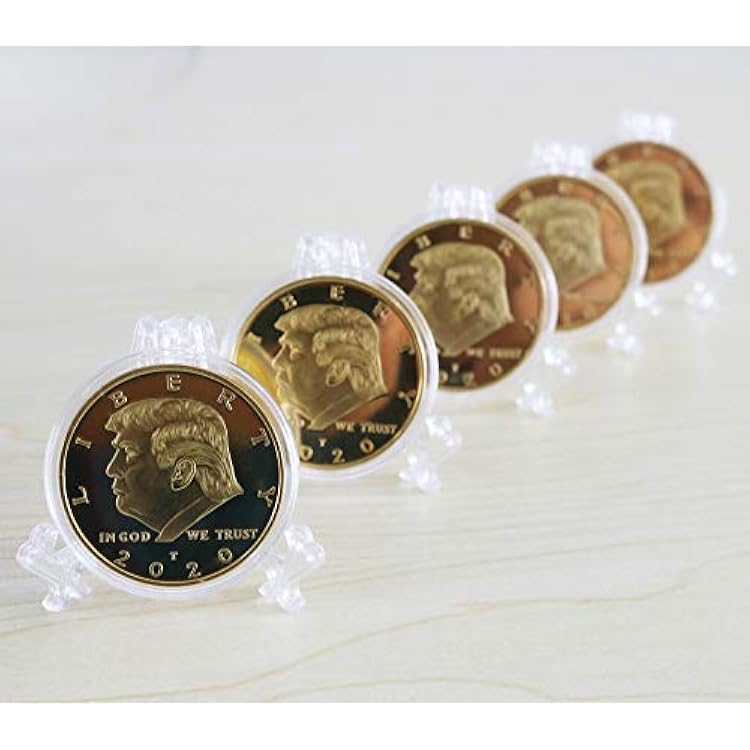 5 Pcs 2020 Donald Trump Commemorative Coin, Gold Plated President Eagle Seal Collection, Patriot Gift