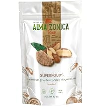 Raw Brazil Nuts 1 lb (16 oz) Wild Harvested, Unsalted, Whole, High Selenium, Non-GMO, Single-Origin Bolivia, Gluten-Free, Kosher, Resealable Bag | ALMAZONICA
