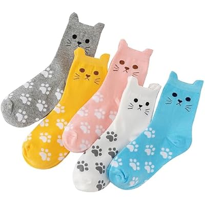 Benefeet Sox Cute Crew Socks Women Girls Fun Novelty Patterned Cotton Casual Socks Athletic High Ankle Sock
