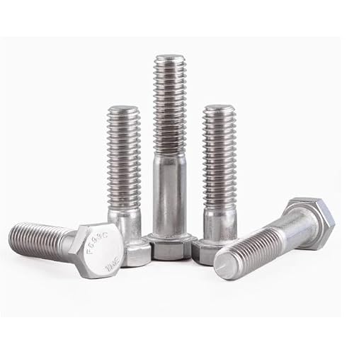 38-16 x 1-12 Hex Bolt,Stainless Steel 30418-8, Partial Thread,Standard ASME B18.2.1,Bright Finish,10PCS by DYFOL